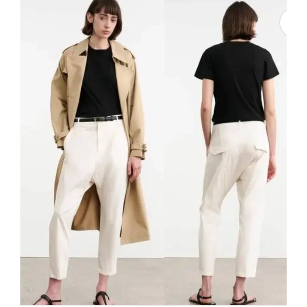 Nili Lotan White Cropped Pants
